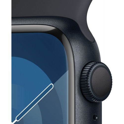 Apple Watch Series 9 GPS 45mm Midnight Aluminum Case w. Midnight Sport Band - S/M (MR993)