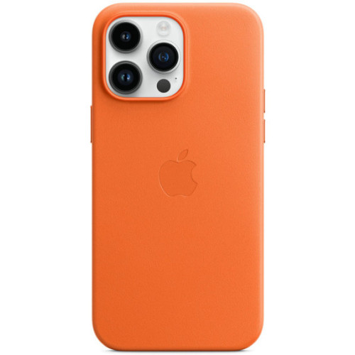 Короткий H1: "Apple iPhone 14 Pro Max Leather Case - Orange (MPPR3) with MagSafe"