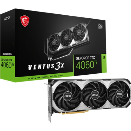 MSI GeForce RTX4060Ti 8Gb VENTUS 3X OC (RTX 4060 Ti VENTUS 3X E 8G OC)