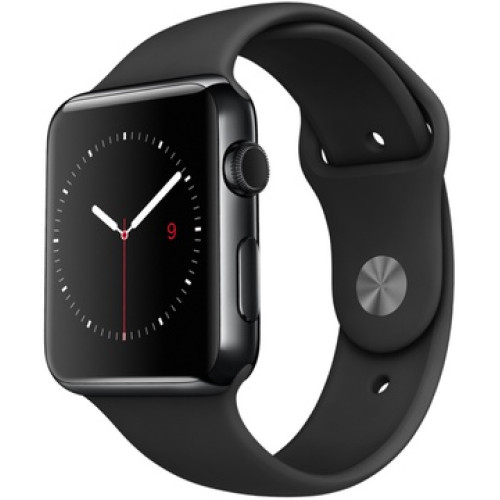 Apple Watch 42mm Series 2 Space Black Stainless Steel Case with Black Sport Band (MP4A2)