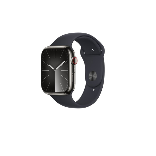 Apple Watch Series 9 GPS + Cellular 45mm Graphite S. Steel Case w. Midnight S. Band - M/L (MRMW3)