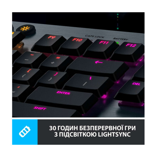 Logitech G915 Tactile Black - игровая клавиатура с механическими переключателями