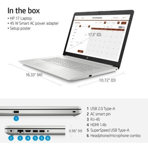 Ноутбук HP 17-by4022wm (4G550UA)