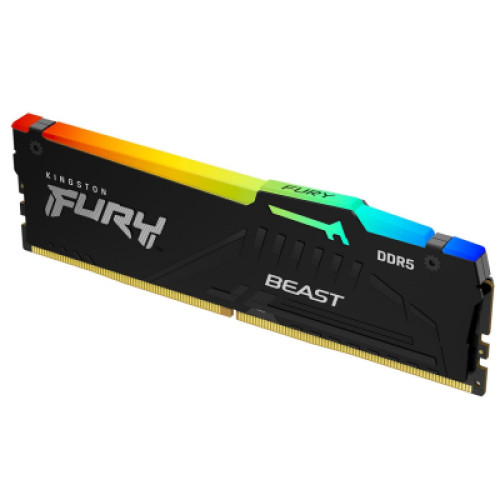 Модуль памяті Kingston Fury (ex.HyperX) DDR5 16GB 5600 MHz FURY Beast RGB (KF556C40BBA-16)