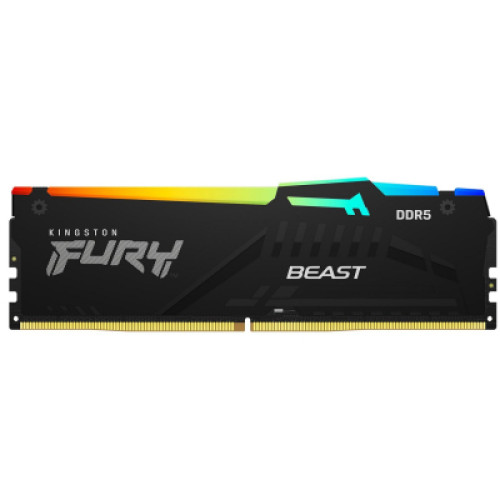 Модуль памяті Kingston Fury (ex.HyperX) DDR5 16GB 5600 MHz FURY Beast RGB (KF556C40BBA-16)