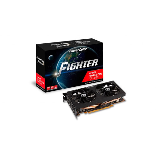 Видеокарта Видеокарта PowerColor Radeon RX 6600 Fighter (AXRX 6600 8GBD6-3DH)