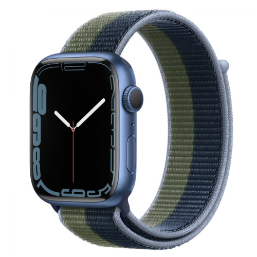 Новий Apple Watch Series 7 з Abyss Blue/Moss Green Sport Loop (MKNR3)