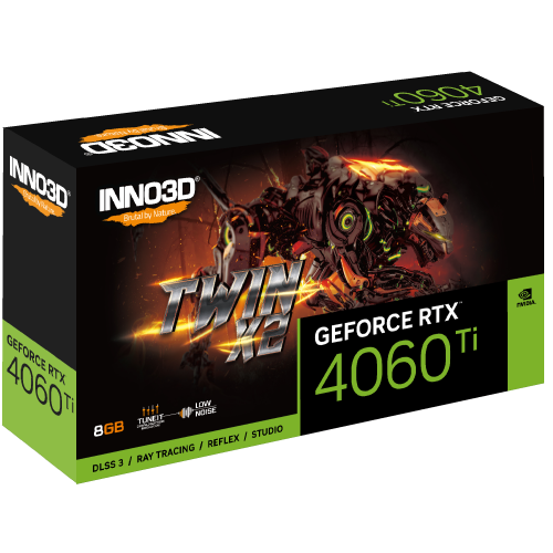 Inno3D GeForce RTX 4060 Ti Twin X2 с 8 ГБ памяти GDDR6