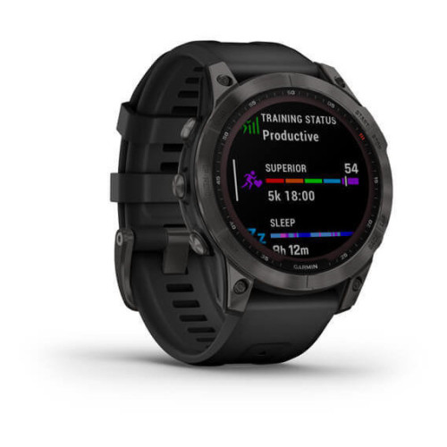 Garmin Fenix 7 Sapphire Solar Black DLC Titanium with Black Band (010-02540-34/35)