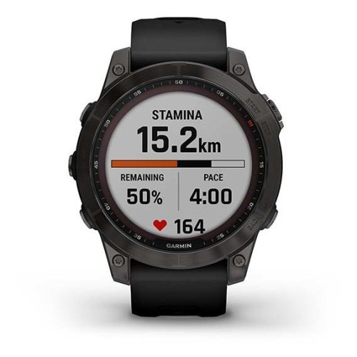 Garmin Fenix 7 Sapphire Solar Black DLC Titanium with Black Band (010-02540-34/35)