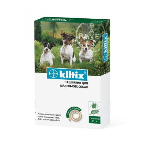 Kiltix - Ошейник для собак против блох и клещей, 35 см