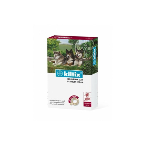 Kiltix - Ошейник для собак против блох и клещей, 66 см