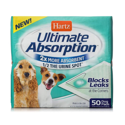 Hartz Ultimate Absorption Training Pads for Dogs&Puppies Супервпитывающие пеленки для собак и щенков 53х43, 1 шт
