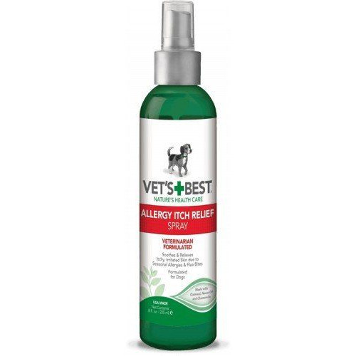VET`S BEST Allergy Itch Relief Spray - Спрей для собак з чутливою шкірою, 236 мл