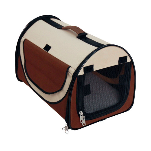 Сумка-палатка для тварин Fast&Easy, корчнев/беж, 65x49x50см