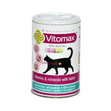 Vitomax (Витомакс) с биотин витамины для блеска шерсти кошек, 300 таб