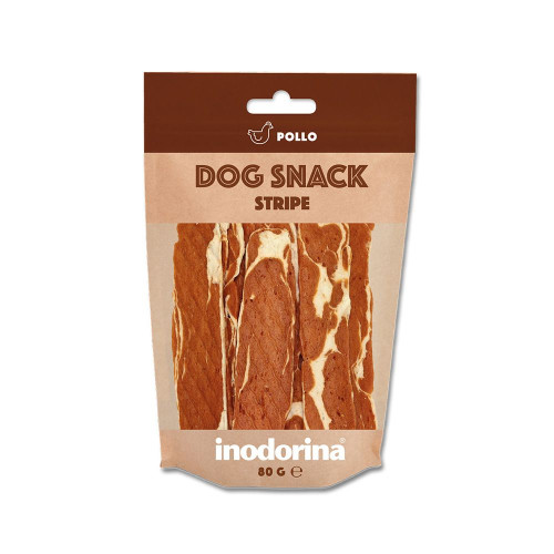 Inodorina dog snack stripe pollo ласощі для собак курячі смужки 80г