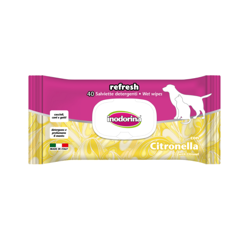 Inodorina refresh Citronella вологі серветки з цитронеллою 40 шт