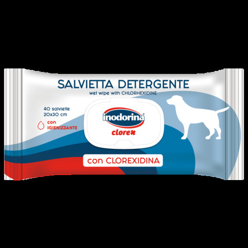 Inodorina clorex вологі серветки для собак із хлоргексидином 40 шт