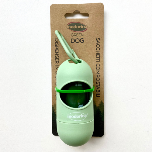 Inodorina Green Dispenser + Bio Sachets Диспенсер з біорозкладними пакетами 1 шт