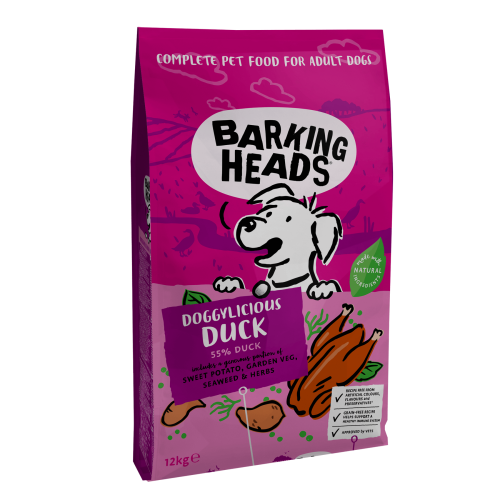 BARKING HEADS Doggylicious Duck / Grain Free "Чудова качка" беззерновий корм для собак, з качкою і б