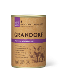 Grandorf Вологий корм для собак з м'ясом дикого кабана та індичкою, 400 г
