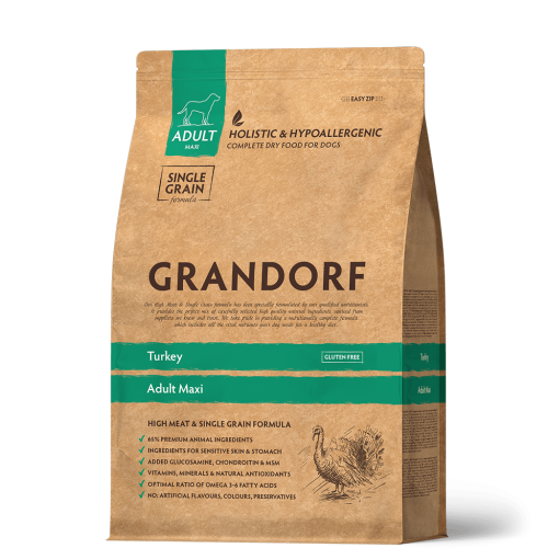 Grandorf DOG ADULT MAXI Turkey - Грандорф Сухой комплексный корм для взрослых собак крупных пород с индейкой от 1 года 10 кг