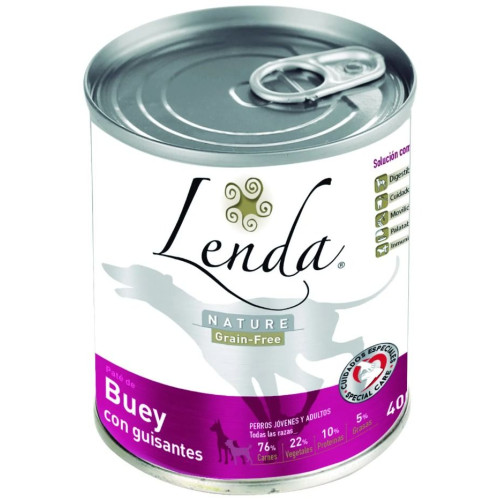 Lenda Wet Dog Ox with peas - Ленда консервы для собак с волом и горохом 400 г