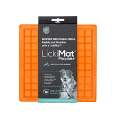 LickiMat Playdate - Каучуковий килимок для ласощів на пластиковій основі (текстура - квадратні осере