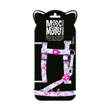 Max Molly Cat Harness/Leash Set - Cherry Bloom/1 Size - Набір шлеї та повідця для котів з принтом ви