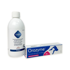 Orozyme - Гель для зубів і ясен для тварин, 0,07 кг + Plaqtiv+ Water Additive 500 ml - Засіб для дог