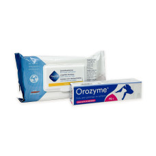 Orozyme - Гель для зубів і ясен для тварин, 0,07 кг + Plaqtiv+ Dental Wipes - Стоматологічні серветк
