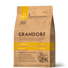 Grandorf DOG ADULT MINI 4 MEAT RECIPE - Грандорф Cухий комплексний корм 4 вида м'яса з пробіотиками
