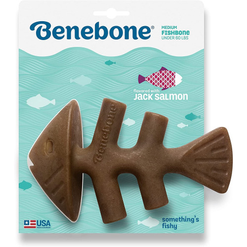 Benebone Fishbone Salmon M - Жувальна іграшка зі смаком лосося