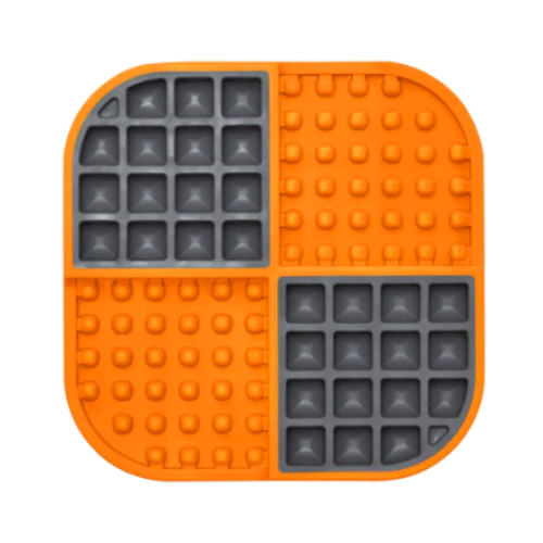 LickiMat Slomo Комбинированный коврик для лакомств оранжевый