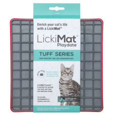 LickiMat Playdate Каучуковий килимок для ласощів для котів рожевий