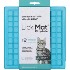LickiMat Playdate Каучуковий килимок для ласощів для котів блакитний