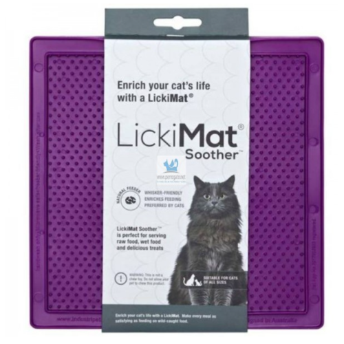 LickiMat Soother Каучуковий килимок для ласощів для котів фіолетовий