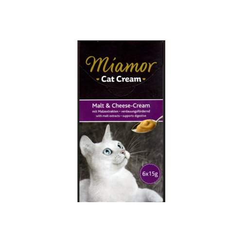 Miamor Cat Snack Malt Kase - Лакомство для выведения волосяных шариков у кошек, с сыром (6х15 г)