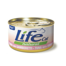 LifeCat консерва для котов тунец с креветками, 85 г