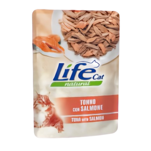 Лайф Кет (Life cat) пауч для котів лосось та тунець 70 г