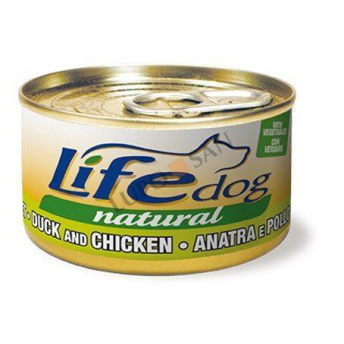 LifeDog - Влажный корм для собак утка и куриное филе с овощами, 90 г