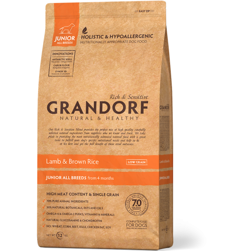 Grandorf Lamb and Turkey Junior Medium & Maxi Breeds - Грандорф сухий комплексний корм для юніорів с