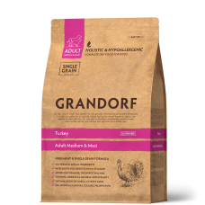 Grandorf Turkey Adult Medium & Maxi Breeds - Грандорф сухий комплексний корм для дорослих собак сере