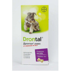 Drontal plus - антигельминтик со вкусом мяса для собак, 1 табл