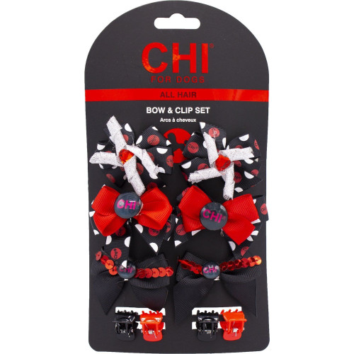CHI For Dog Bow & Clip Set Бантики для собак, 10 шт