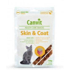 Canvit Skin and Coat напіввологі ласощі з лососем для дорослих кішок 100 гр