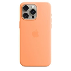 Apple iPhone 15 Pro Max Silicone Case with MagSafe - Orange Sorbet (MT1W3)