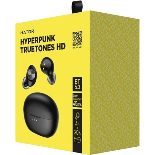 Наушники TWS HATOR Hyреrpunk Truetones HD Black (HTA-415)