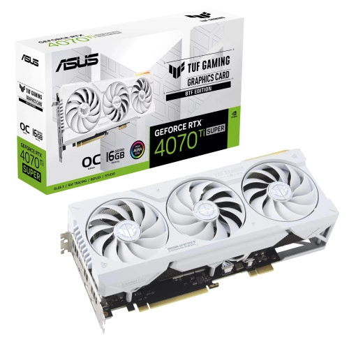 Asus GeForce RTX 4070 Ti SUPER TUF Gaming BTF White OC Edition 16GB GDDR6X (TUF-RTX4070TIS-O16G-BTF-WHITE)